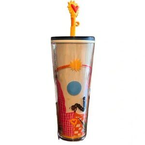 Starbucks Fall 2023 24oz Venti Tumbler Sun Topper Manuela Guillen IN HAND
